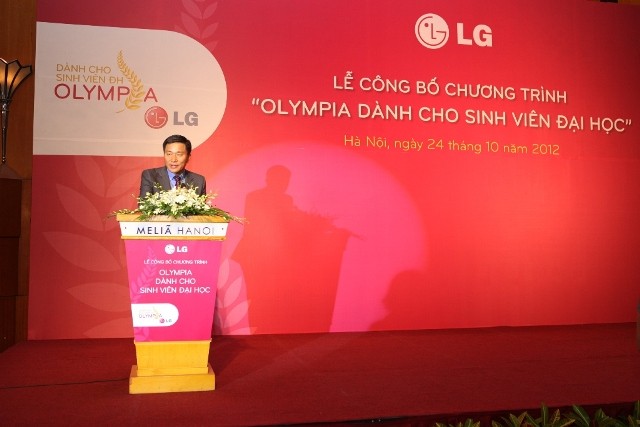 Ông KO TEA YEON - Tổng Giám Đốc công ty LG Electronics Việt Nam phát biểu tại lễ công bố.
